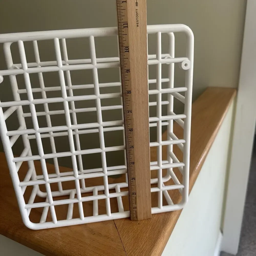 Vintage 1983 Yaffa Mini Catch-All White Wall Mount Magazine Holder Rack RARE HTF